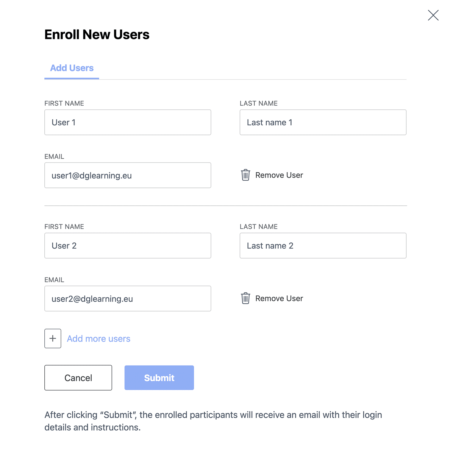 Enroll users DGL 2026